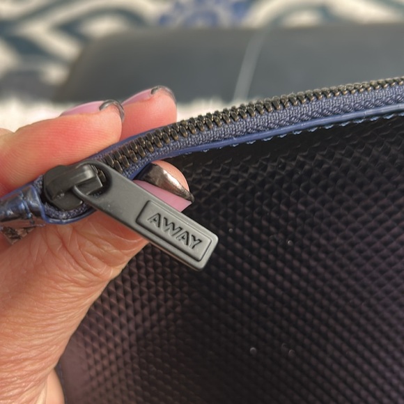 AWAY Metallic Blue Textured Pouch - Picture 3 of 6